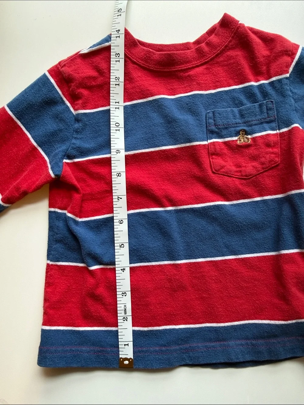 GAP Red and Blue Striped Short Sleeve Tee